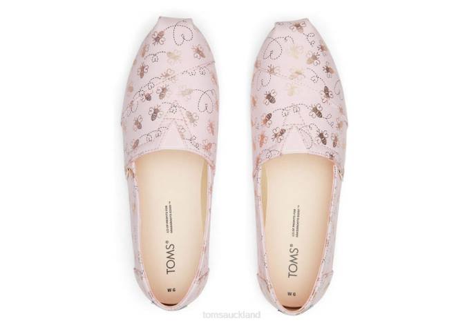 Women Pink Toms Bee Mine Alpargata Shoes R26T105