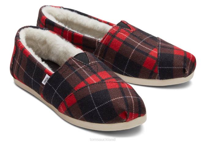 Women Red Tartan Toms Plaid Alpargata Shoes R26T69