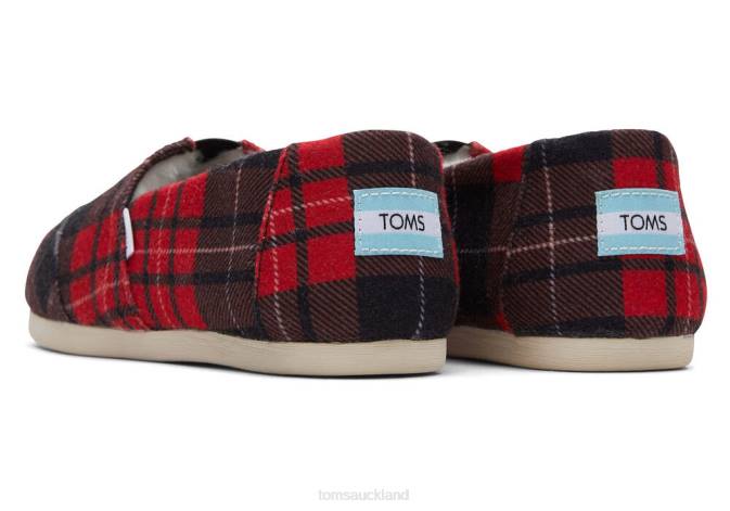 Women Red Tartan Toms Plaid Alpargata Shoes R26T69