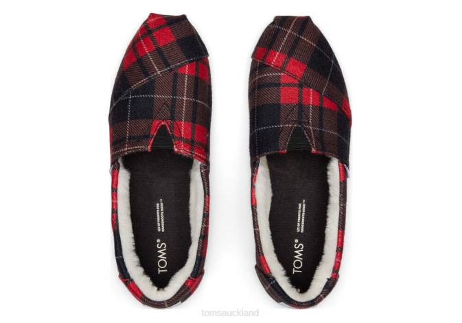 Women Red Tartan Toms Plaid Alpargata Shoes R26T69