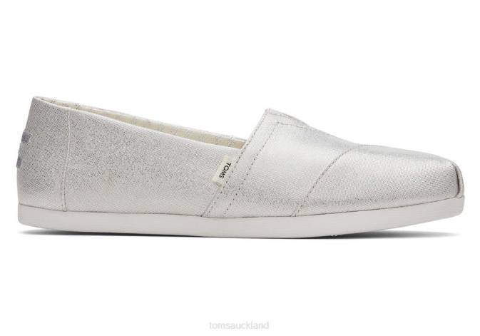 Women Silver Toms Glimmer Alpargata Shoes R26T113