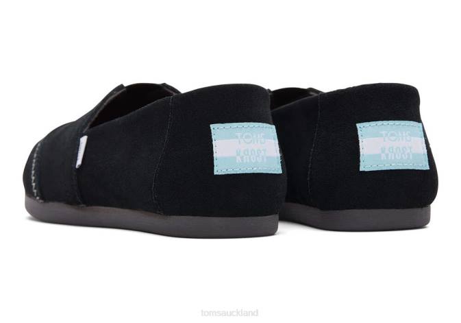 Women Suede Black Toms KROST Alpargata Shoes R26T82