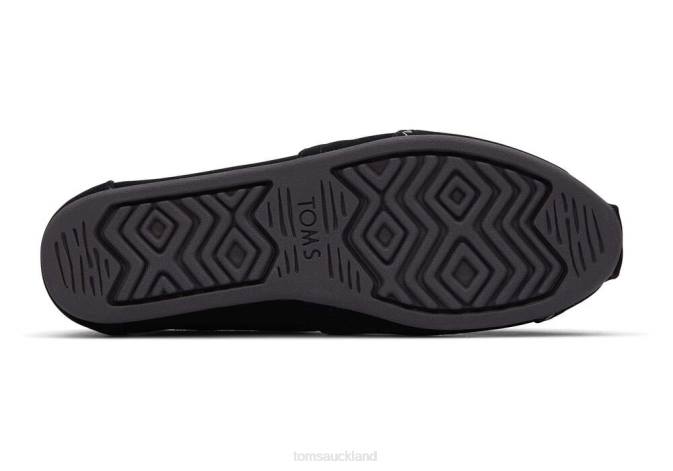 Women Suede Black Toms KROST Alpargata Shoes R26T82