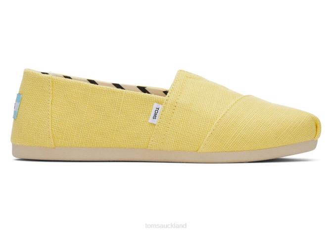 Women Sunny Yellow Toms Alpargata Eco Heritage Canvas Shoes R26T17