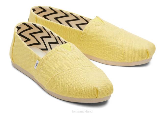Women Sunny Yellow Toms Alpargata Eco Heritage Canvas Shoes R26T17