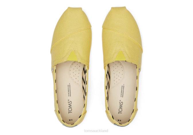 Women Sunny Yellow Toms Alpargata Eco Heritage Canvas Shoes R26T17