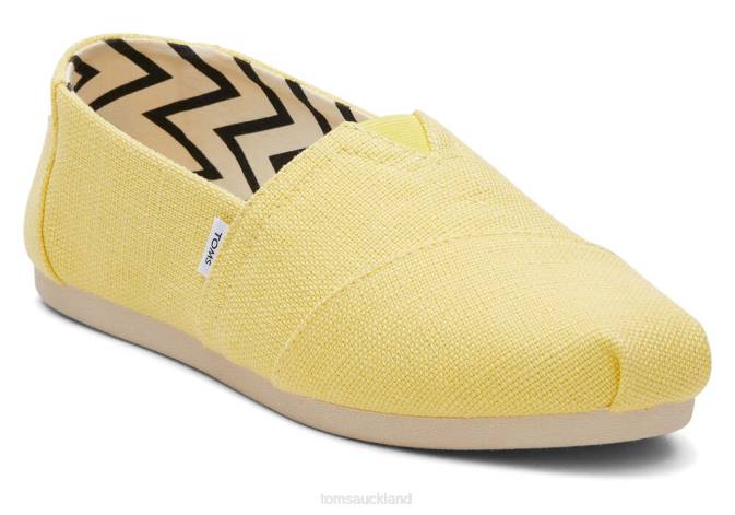 Women Sunny Yellow Toms Alpargata Eco Heritage Canvas Shoes R26T17