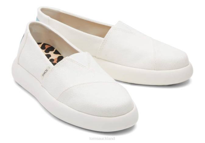 Women White Toms Mallow Alpargata Shoes R26T100