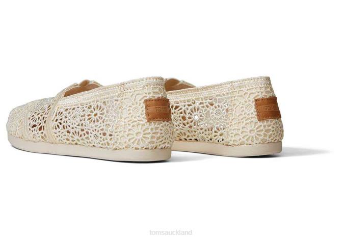 Women natural Toms Moroccan Crochet Alpargata Shoes R26T36