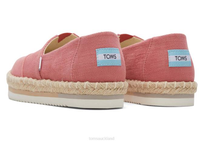 Women Faded Rose Toms Alpargata Eco Rope Platform Shoes R26T183