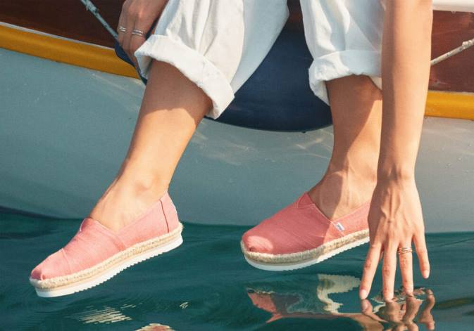 Women Faded Rose Toms Alpargata Eco Rope Platform Shoes R26T183