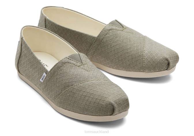 Women Grey Diamond Toms Alpargata Diamond Pattern Shoes R26T172