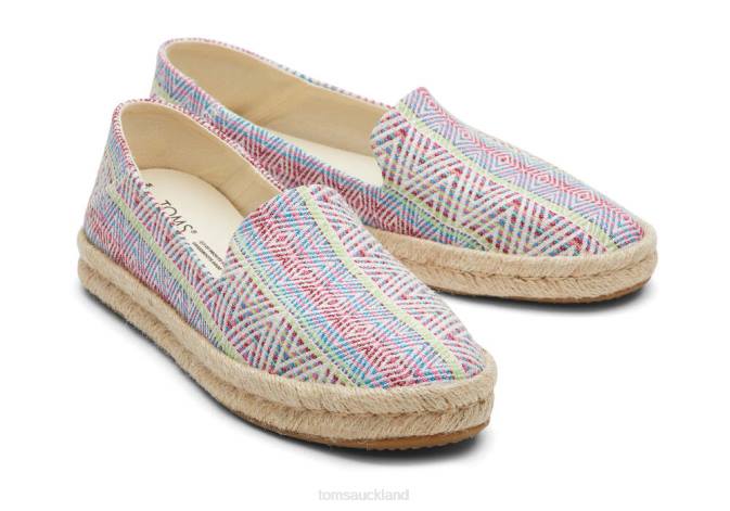 Women Natural Chunky Global Toms Santiago Woven Shoes R26T174