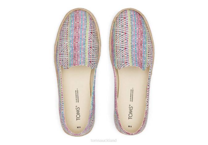 Women Natural Chunky Global Toms Santiago Woven Shoes R26T174