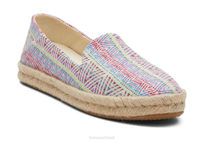 Women Natural Chunky Global Toms Santiago Woven Shoes R26T174