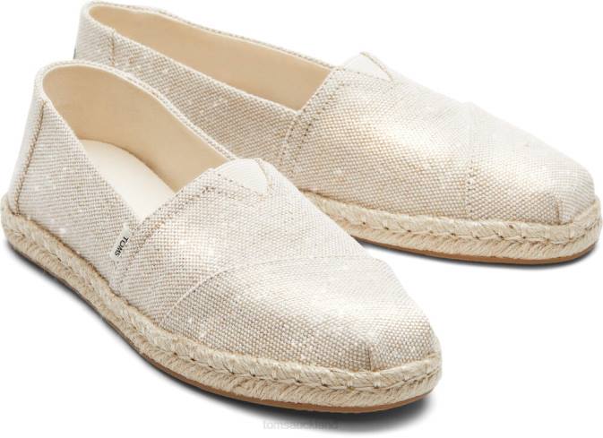 Women New Style Toms Metallic Espadrille Alpargata Shoes R26T144