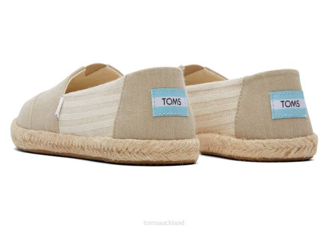 Women Oxford Tan Toms Alpargata Eco Recycled Cotton Rope Espadrille Shoes R26T152