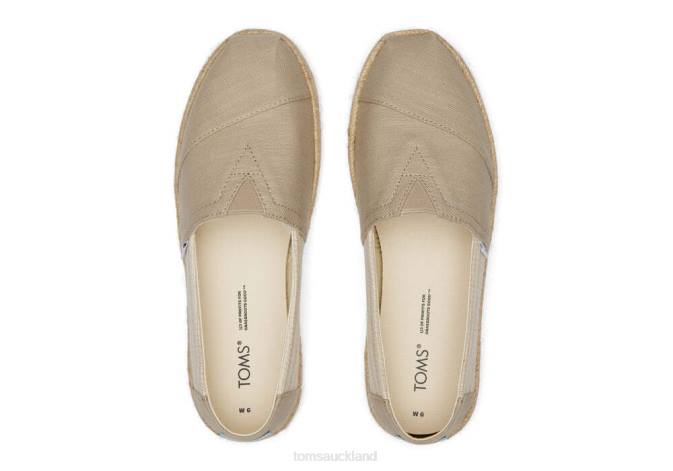 Women Oxford Tan Toms Alpargata Eco Recycled Cotton Rope Espadrille Shoes R26T152