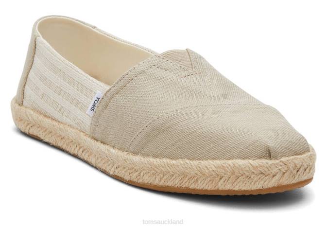 Women Oxford Tan Toms Alpargata Eco Recycled Cotton Rope Espadrille Shoes R26T152
