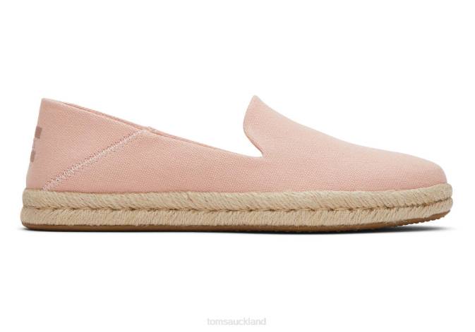 Women Peach Blush Washed Canvas Toms Santiago Washed Canvas Shoes R26T140