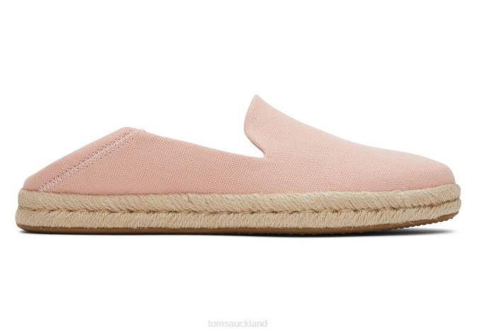 Women Peach Blush Washed Canvas Toms Santiago Washed Canvas Shoes R26T140