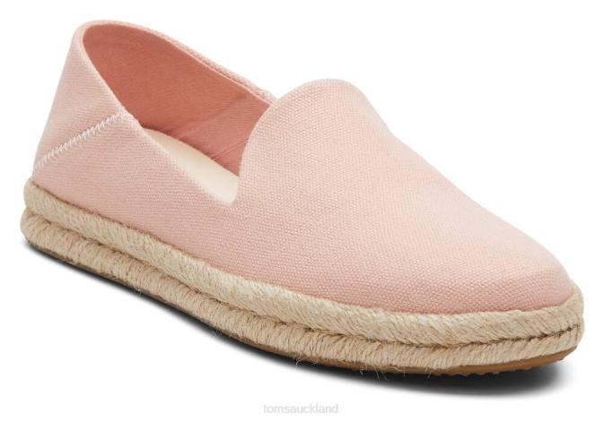 Women Peach Blush Washed Canvas Toms Santiago Washed Canvas Shoes R26T140