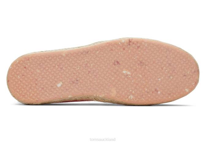 Women Peach Textured Woven Toms Alpargata Eco Rope Espadrille Shoes R26T162