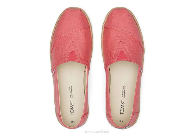 Women Peach Textured Woven Toms Alpargata Eco Rope Espadrille Shoes R26T162