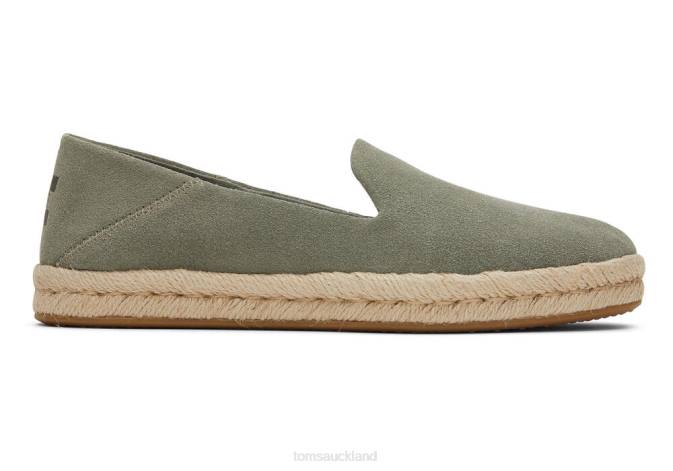 Women Vetiver Grey Suede Toms Santiago Suede Shoes R26T142