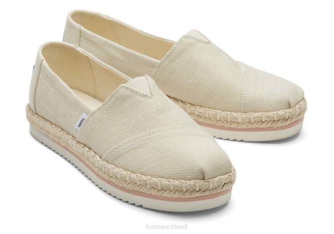 Women natural Toms Platform Alpargata Shoes R26T176
