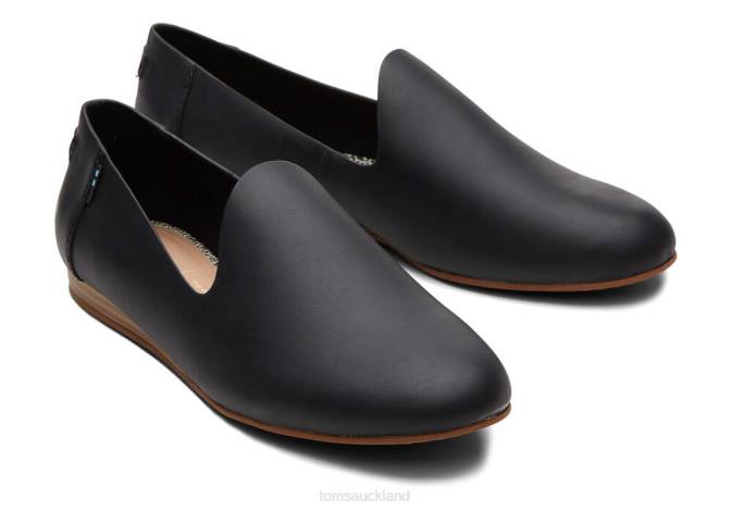 Women Black Toms Darcy Flat Shoes R26T191