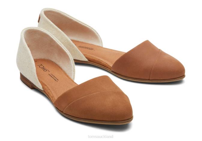 Women Brown Sugar Toms Jutti D'Orsay Flat Shoes R26T188