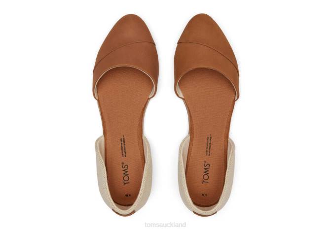 Women Brown Sugar Toms Jutti D'Orsay Flat Shoes R26T188