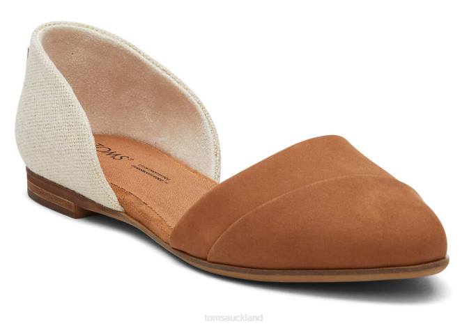 Women Brown Sugar Toms Jutti D'Orsay Flat Shoes R26T188