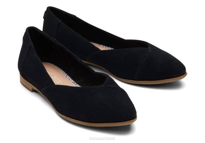 Women True Black Toms Jutti Neat Flat Shoes R26T186
