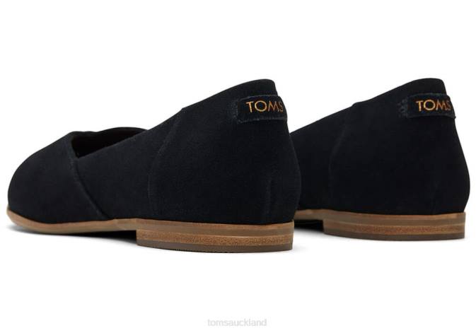 Women True Black Toms Jutti Neat Flat Shoes R26T186