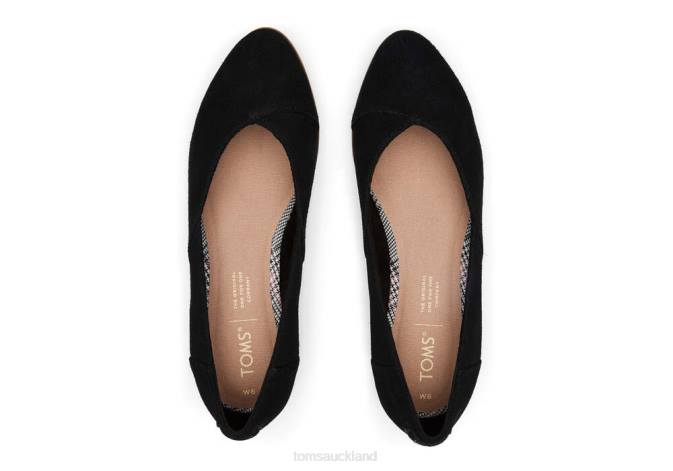 Women True Black Toms Jutti Neat Flat Shoes R26T186