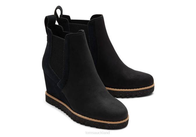 Women Black Toms Maddie Boot Shoes R26T227