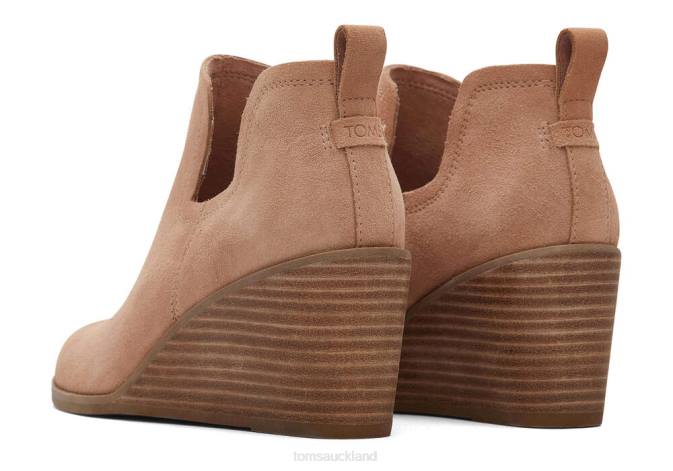 Women Brown Toms Kallie Wedge Bootie Shoes R26T225