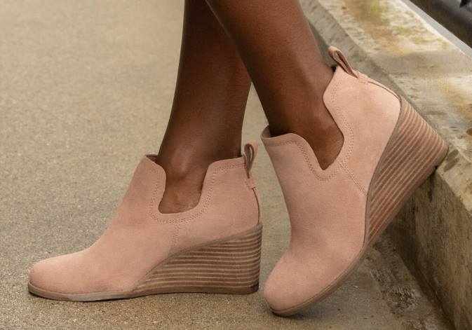 Women Brown Toms Kallie Wedge Bootie Shoes R26T225