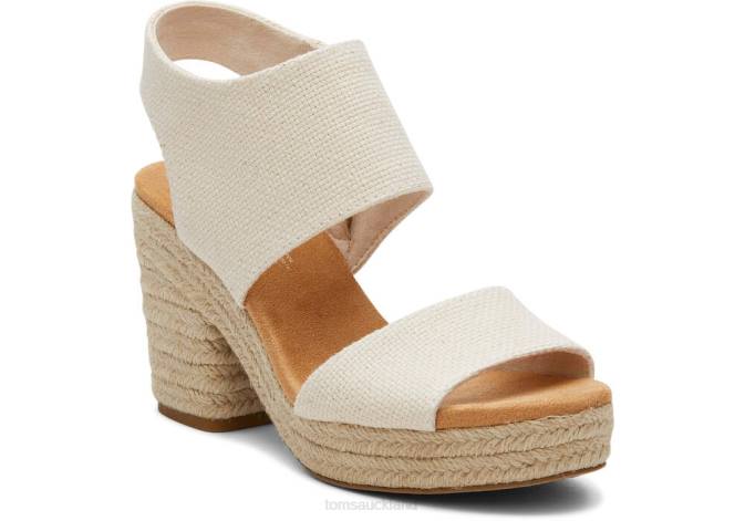 Women Natural Basket Weave Toms Majorca Rope Platform Sandal Shoes R26T210