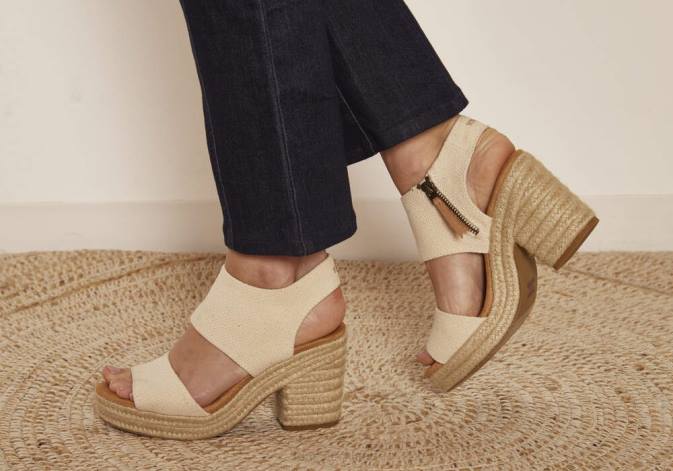 Women Natural Basket Weave Toms Majorca Rope Platform Sandal Shoes R26T210