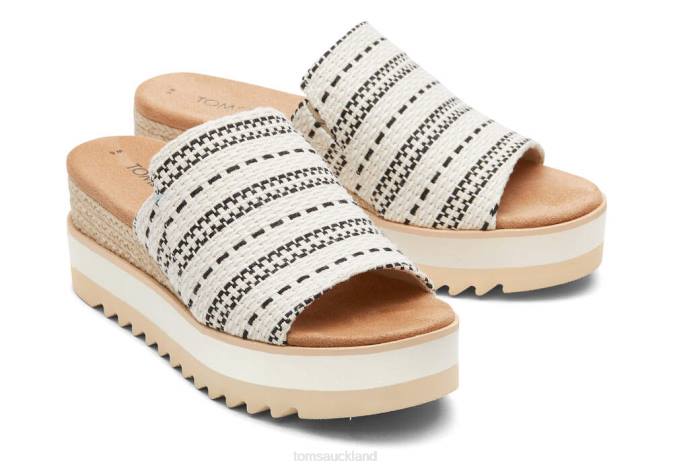 Women Natural Global Woven Toms Diana Mule Sandal Shoes R26T205