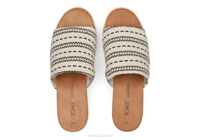 Women Natural Global Woven Toms Diana Mule Sandal Shoes R26T205