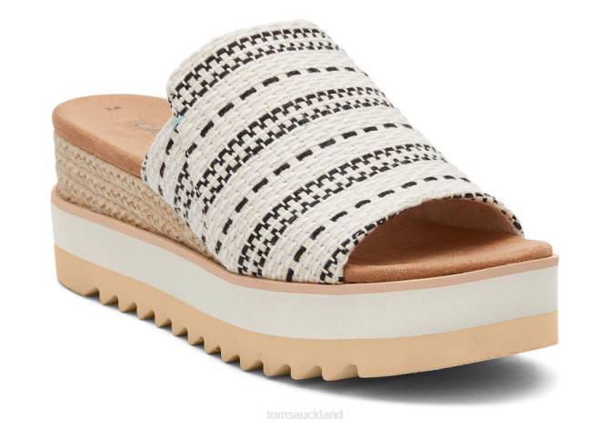 Women Natural Global Woven Toms Diana Mule Sandal Shoes R26T205