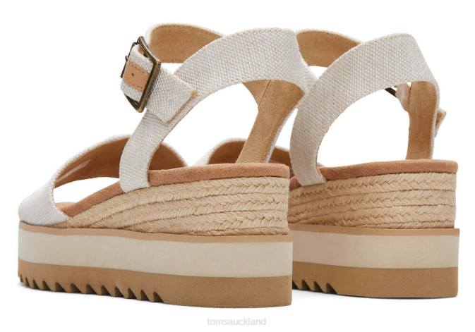 Women Natural Toms Diana Wedge Sandal Shoes R26T195