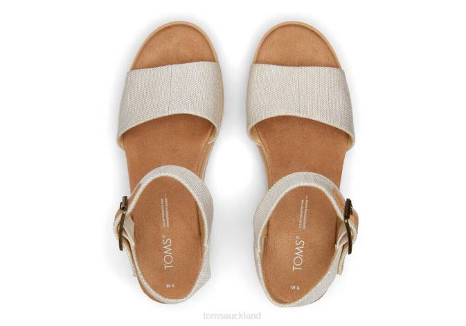 Women Natural Toms Diana Wedge Sandal Shoes R26T195