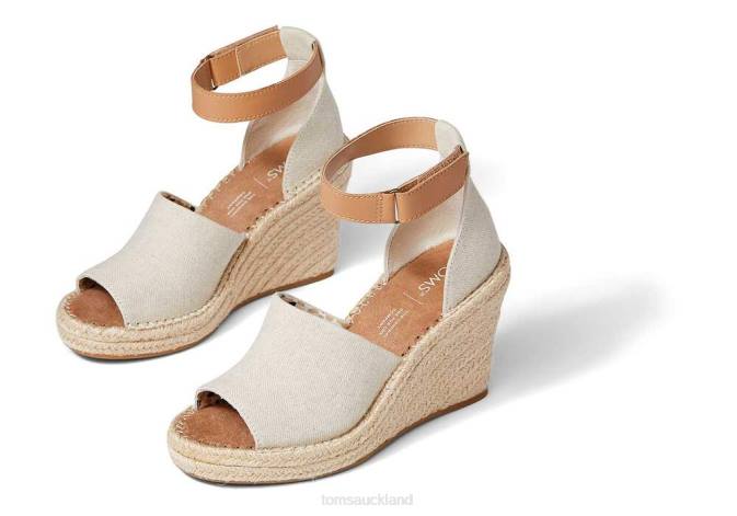 Women Natural Toms Marisol Wedge Heel Shoes R26T196
