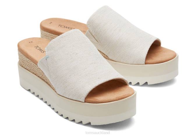 Women Natural Yarn Dye Toms Diana Mule Sandal Shoes R26T206