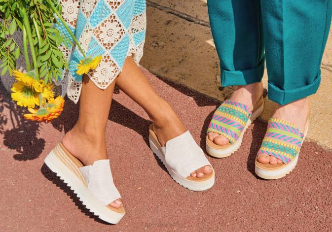 Women Natural Yarn Dye Toms Diana Mule Sandal Shoes R26T206